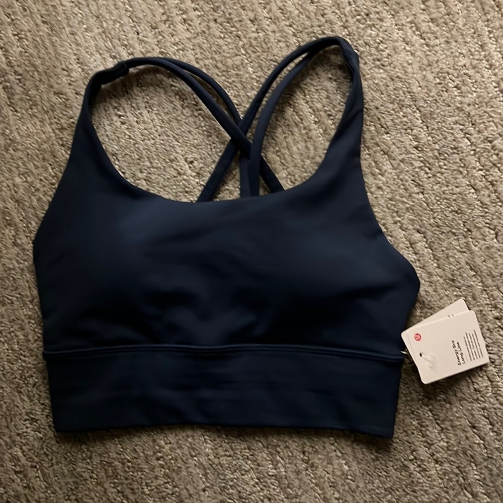 NWT Lululemon Energy Bra Long Line Navy